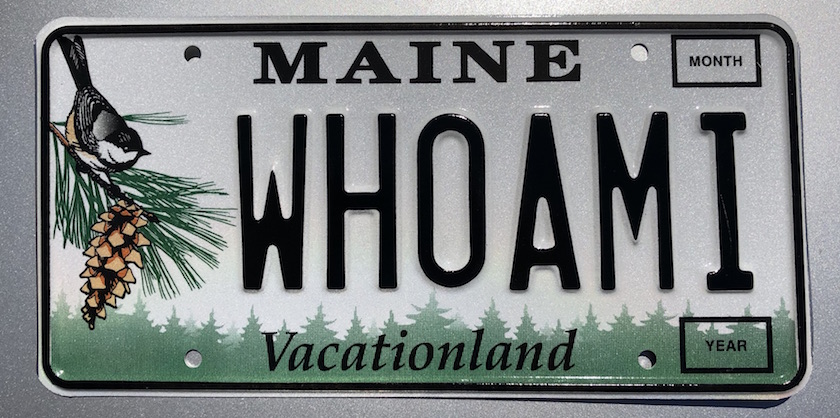 whoami license plate image